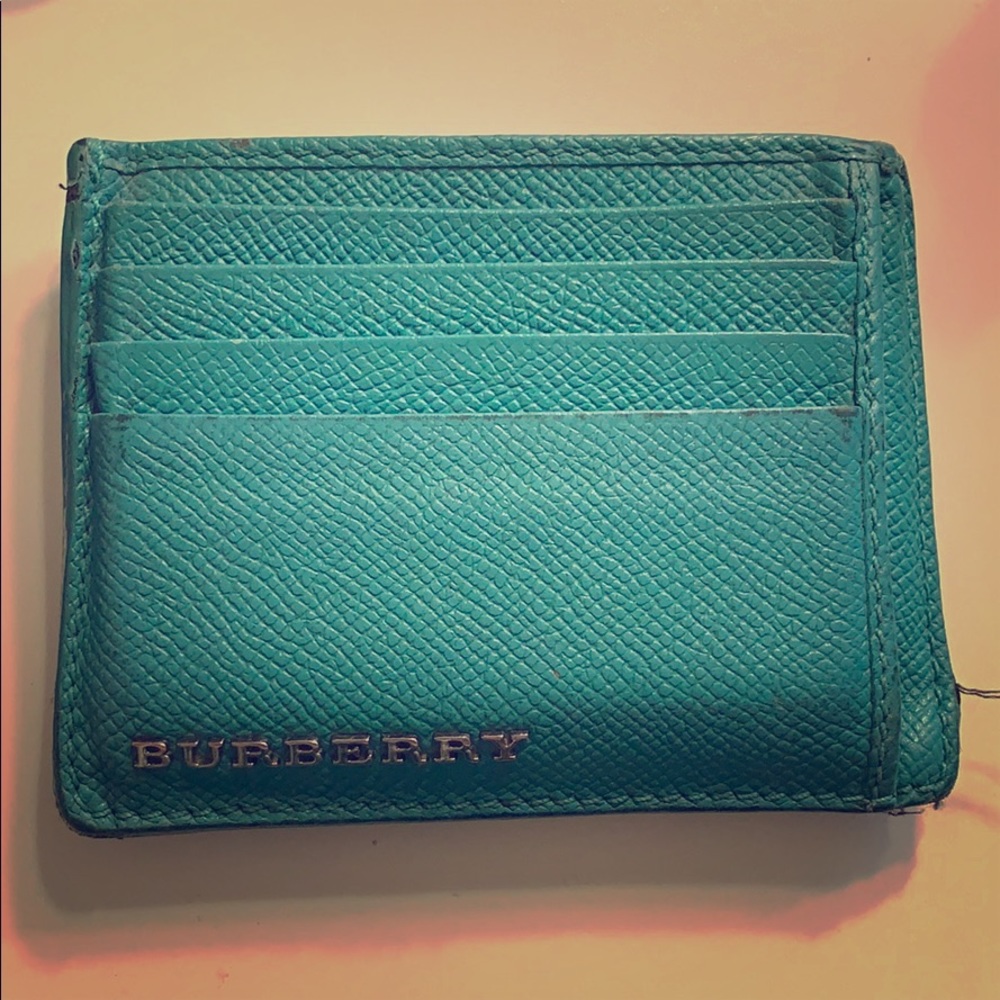 Burberry Card Case Wallet Teal/Turquoise Limited Edition